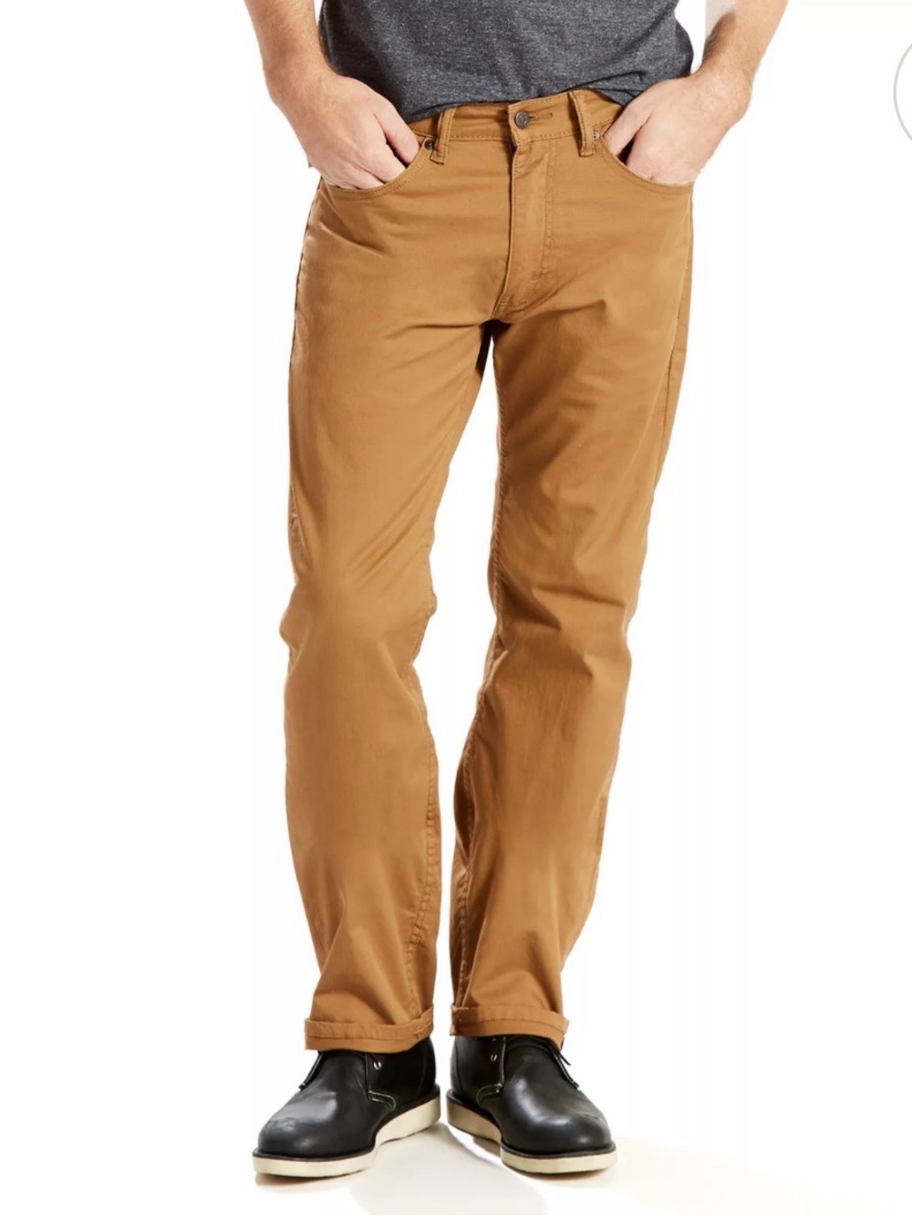 Levi’s Men's Straight Fit Jeans in Caramel Brown